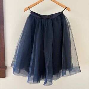 Womens Navy Tulle Skirt